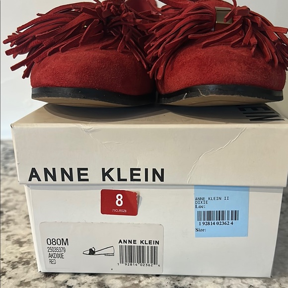 Anne Klein Red Flats with Tassel Details - Picture 6 of 6